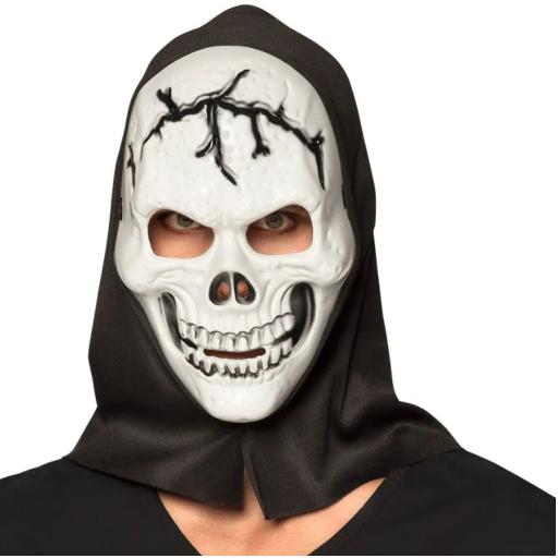 Face mask Skull with hood