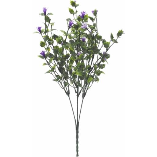 37 Cm Plastic Flower Bush Purple