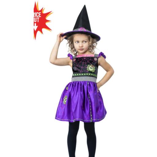 Stitch Witch Costume, Dress & Hat Children Size T2