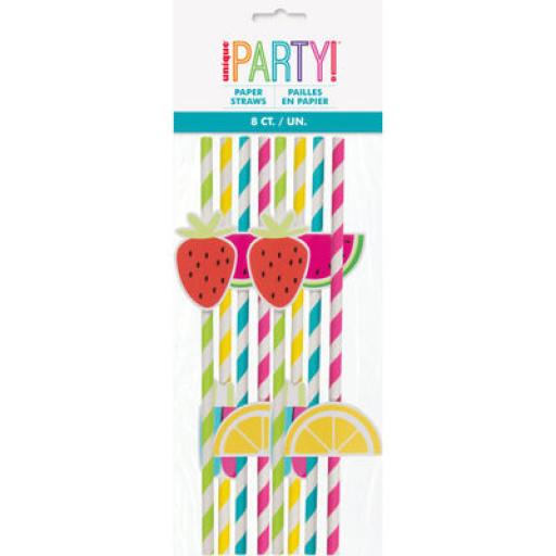 Fruit Paper Straws: Pack of 8