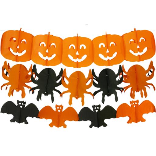 Paper Halloween Garland assorted