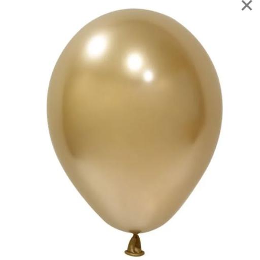 Balonevi Gold Chrome Latex Balloon - 5 inch - 100pc