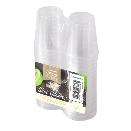 32 Pack of 20ml Reusable Plastic Shot Glasses