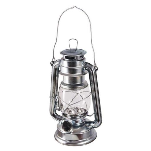 15 LED Hurricane Lamp (Silver)