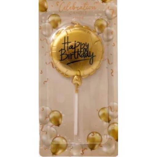 Gold Birthday Candle 6.5cm