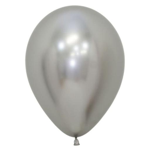 Light Silver  Metallic Latex Balloon-12 inch -Pk  50