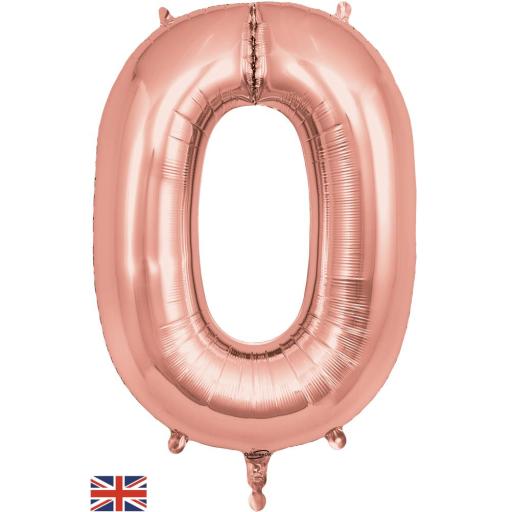 34inch Letter O Rose Gold Foil Balloon