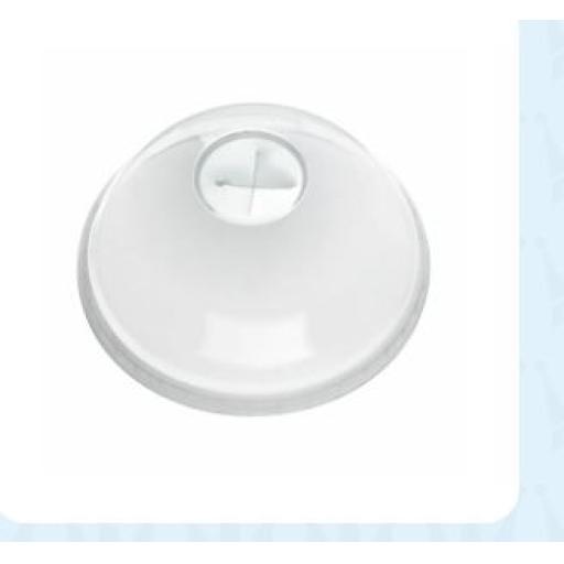 Clear Dome Lid With Hole For Smoothie Cup 98 Mm