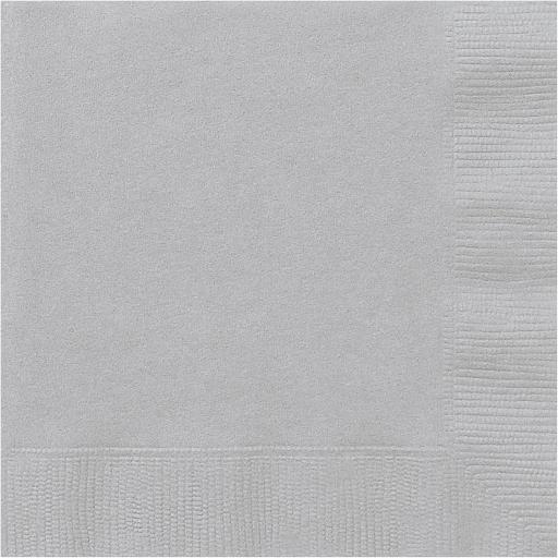 Paper Napkins-13 cm-Silver Colour-20 Count