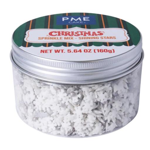 Christmas Sprinkles - Silver Shining Stars (160g)