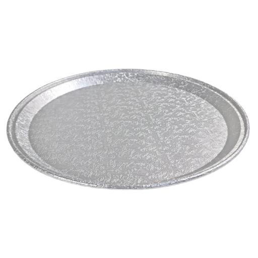 Handi-Foil 16" Round Flat Disposable Aluminum Catering Serving Tray Platter