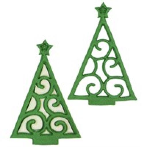 JEM Christmas Cutters - Christmas Scroll Tree (34 x 64mm / 1.3 x 2.5”)