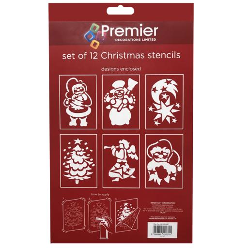 Premier Set of 12 Christmas Stencils