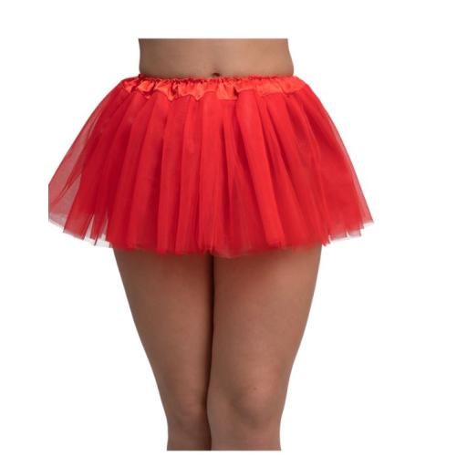 Tutu with Satin Waistband - Red (28cm)