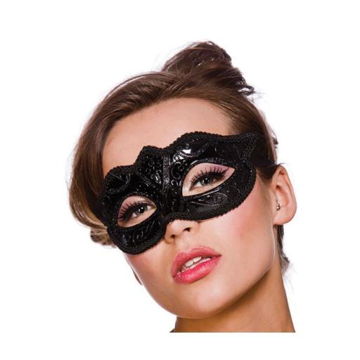 Verona Eye Mask -Black Glitter