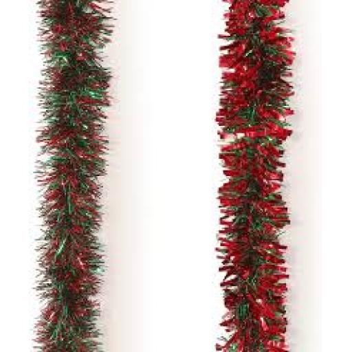 Festive Tinsel Red/Green 2m Long