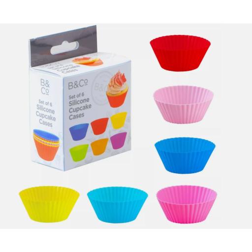 6 Air Fryer Silicone Cupcake Cases - Air Fryer Accessory - Multicoloured