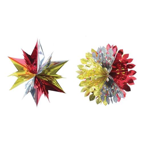 Home Decs XMAS Foil Starburst/Snowball