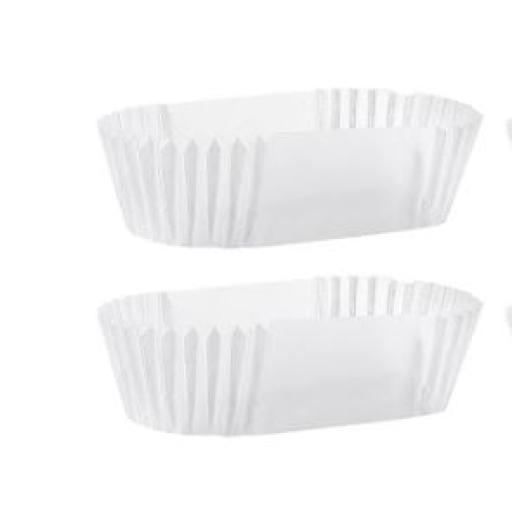 125 Mini Loaf Baking Cases 7.3 x 3.5 x 2.5 cm/White