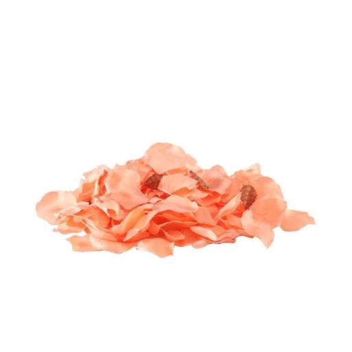 Peach Rose Petals in PVC Tub