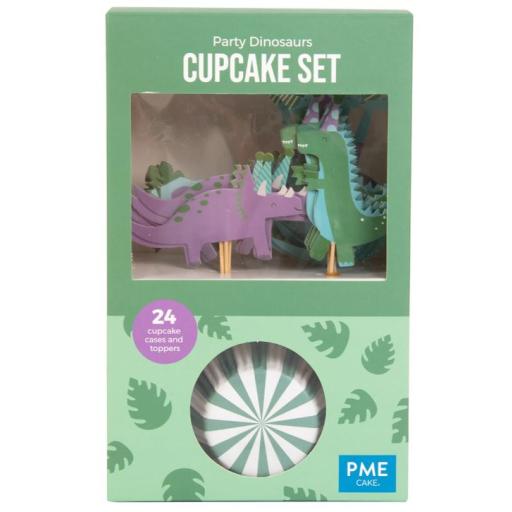 Cupcake Set - Party Dinosaurs (24 Cases and Toppers)